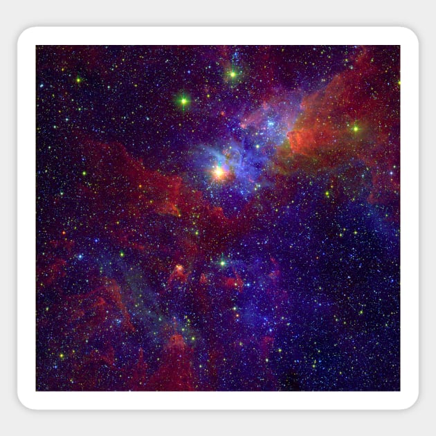 Carina Nebula, composite image (C012/1937) Sticker by SciencePhoto